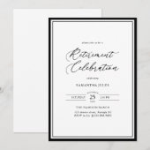 Moderne Elegante Script Pensioenfeest Kaart (Voorkant / Achterkant)
