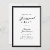 Moderne Elegante Script Pensioenfeest Kaart (Voorkant)