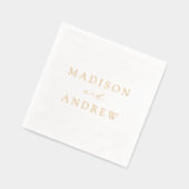 Moderne Elegante Script Persoonlijk Trouwfeest Folie Servetten (Links)