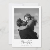 Moderne Elegante Script Polaroid Foto Bruiloft Kaart (Voorkant)