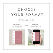 Moderne Elegante Script Roze Doop Kaart