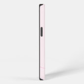 Moderne Elegante Script Roze Initiële Monogram iPhone Hoesje (Rechterkant)