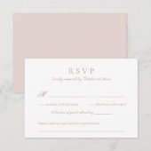 Moderne Elegante Script Roze Roze Trouw-RSVP Kaart (Voorkant / Achterkant)