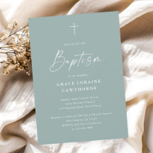 Moderne Elegante Script Saliegroen Doop