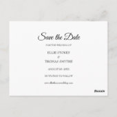 Moderne Elegante Script Save the Date Foto Briefkaart (Achterkant)