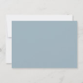 Moderne Elegante Script Stof Blauw Foto Doop Bedankkaart (Achterkant)
