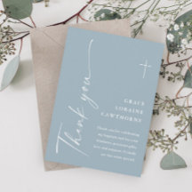 Moderne Elegante Script Stof Blauw Jongens Doop