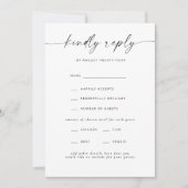 Moderne Elegante Script Trouw RSVP Uitnodiging (Voorkant)