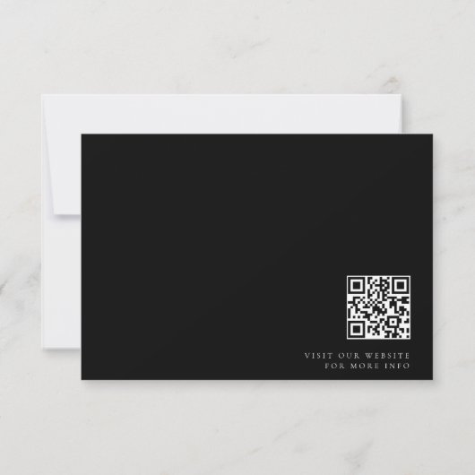 Moderne Elegante Script Trouwdetails Kaart (Achterkant)