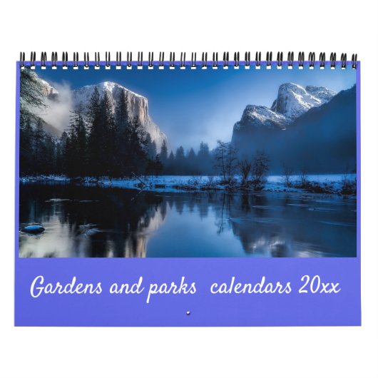 Moderne Elegante Script Tuinen en Parken 20xx Kalender (Hoes)
