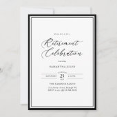 Moderne Elegante Script Uitdienstviering Feestelij Kaart (Voorkant)