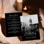 Moderne Elegante Script Viering van het Leven Fune Programmakaart