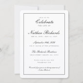 Moderne Elegante Script Viering van het Leven Kaart (Voorkant)