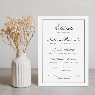 Moderne Elegante Script Viering van het Leven Kaart