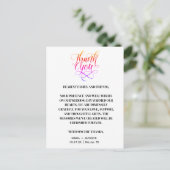Moderne Elegante Script Zwart Wit Huwelijk  Briefkaart (Staand voorkant)