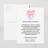 Moderne Elegante Script Zwart Witte Trouw  Briefkaart (Voorkant / Achterkant)