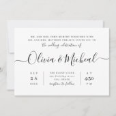 Moderne, elegante scriptbruiloft kaart (Voorkant)