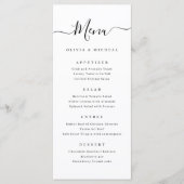 Moderne, elegante scriptbruiloft menu (Voorkant)