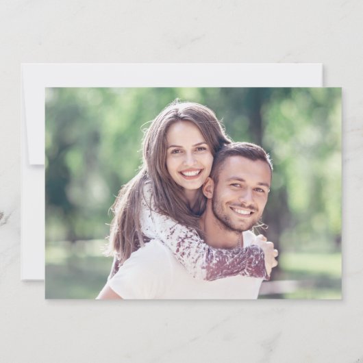 Moderne, elegante scriptbruiloft, sla de datum op save the date (Achterkant)