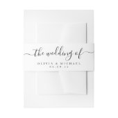 Moderne, elegante scriptbruiloft uitnodigingen wikkel (Voorkant Voorbeeld)