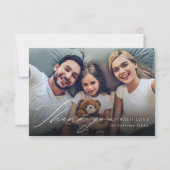 Moderne, elegante scriptfoto bedankt u (Voorkant)