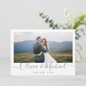 Moderne, elegante scriptfoto bedankt u (Staand voorkant)