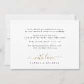 Moderne, elegante scriptfoto-verschuiving save the date (Achterkant)