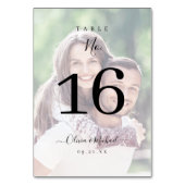 Moderne, elegante scriptfotobruiloft kaart (Voorkant)