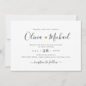 Moderne, elegante scriptfotobruiloft kaart (Achterkant)