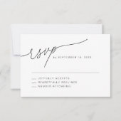 Moderne Elegante Scriptie Bruiloft RSVP Kaartje (Voorkant)