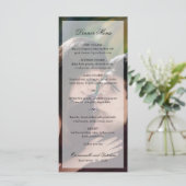 Moderne Elegante Scriptie Foto Bruiloft Menu (Staand voorkant)