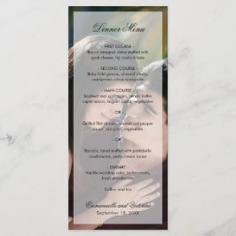 Moderne Elegante Scriptie Foto Bruiloft Menu