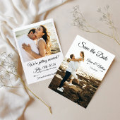 Moderne Elegante Scriptie Foto Huwelijk Save The Date
