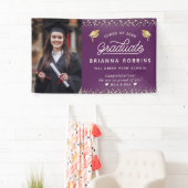 Moderne Elegante Scriptie Gouden Afstudeerfoto Paa Spandoek (Insitu)