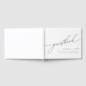 Moderne Elegante Scriptie Huwelijk Gastenboek (Volledig)
