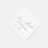 Moderne Elegante Scriptie Liefde + Dank Bruidsdouc Servet (Hoek)