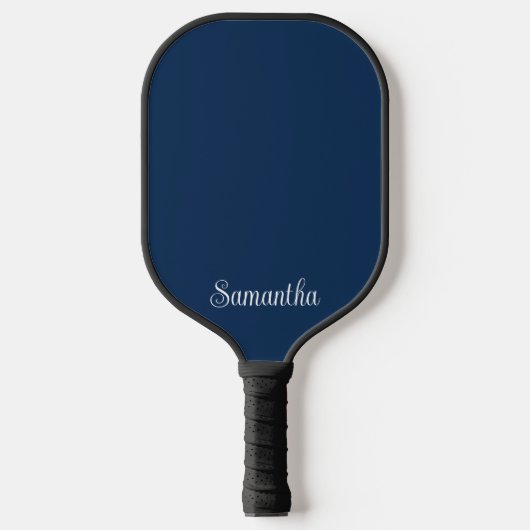 Moderne elegante scriptnaam in marine of enige kle pickleball paddle (Voorkant)
