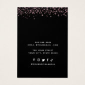 Moderne Elegante sieraden displaykaart voor oorbel Visitekaartje (Achterkant)