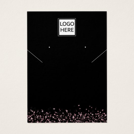 Moderne Elegante sieraden displaykaart voor oorbel Visitekaartje (Voorkant)