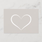 Moderne elegante silhouet trouwjurk QR-code Informatiekaartje (Achterkant)