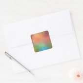 Moderne Elegante Sjabloon Abstracte Kunst Leeg Vierkante Sticker (Envelop)