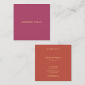 Moderne Elegante Sjabloon Eenvoudige Professionele Vierkante Visitekaartje (Voorkant / Achterkant)