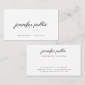 Moderne Elegante Sjabloon Kalligrafie Standaard Ma Visitekaartje (Voorkant / Achterkant)