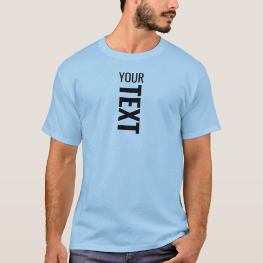 Moderne elegante Sjabloon Mannen Basic Light Blue T-shirt (Voorkant)
