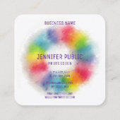 Moderne, elegante Sjabloon Professional, luxueus Vierkante Visitekaartje (Achterkant)