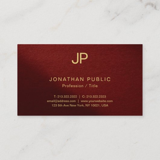 Moderne Elegante Sjabloon Professionele Premium Di Visitekaartje (Achterkant)