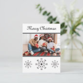 Moderne Elegante Sjabloon Snowy Christmas Kaart (Staand voorkant)