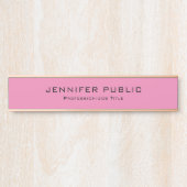 Moderne Elegante Sjabloon Trendy Best Pink Rose Go Deurbordje (Voorkant)