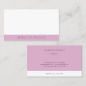 Moderne Elegante Sjabloon Trendy Paarse Witte Kleu Visitekaartje (Voorkant / Achterkant)