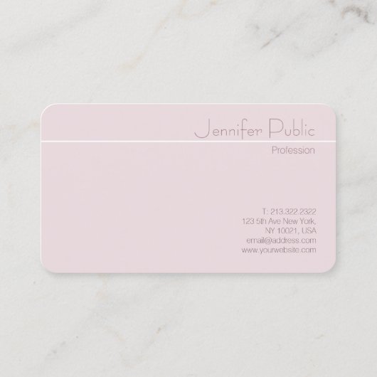 Moderne, elegante Sjabloon Trendy Professional Top Visitekaartje (Achterkant)